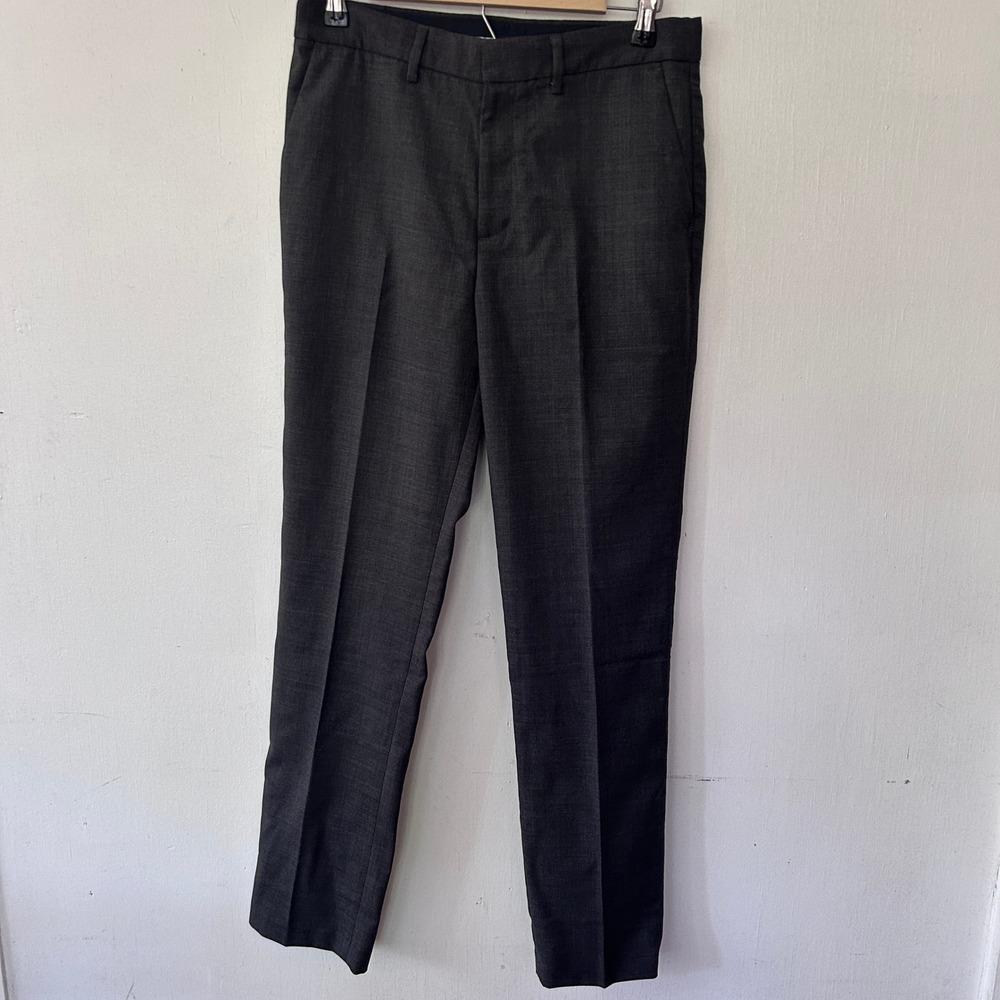 Crewcuts Ludlow Slim Pants Kids Size 16 Charcoal Gray Wool Blend Dressy Preppy
